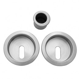 Uchwyty wpuszczane na klucz okrągłe 60mm chrom satyna SCIVOLA-G + uchwyt na palec