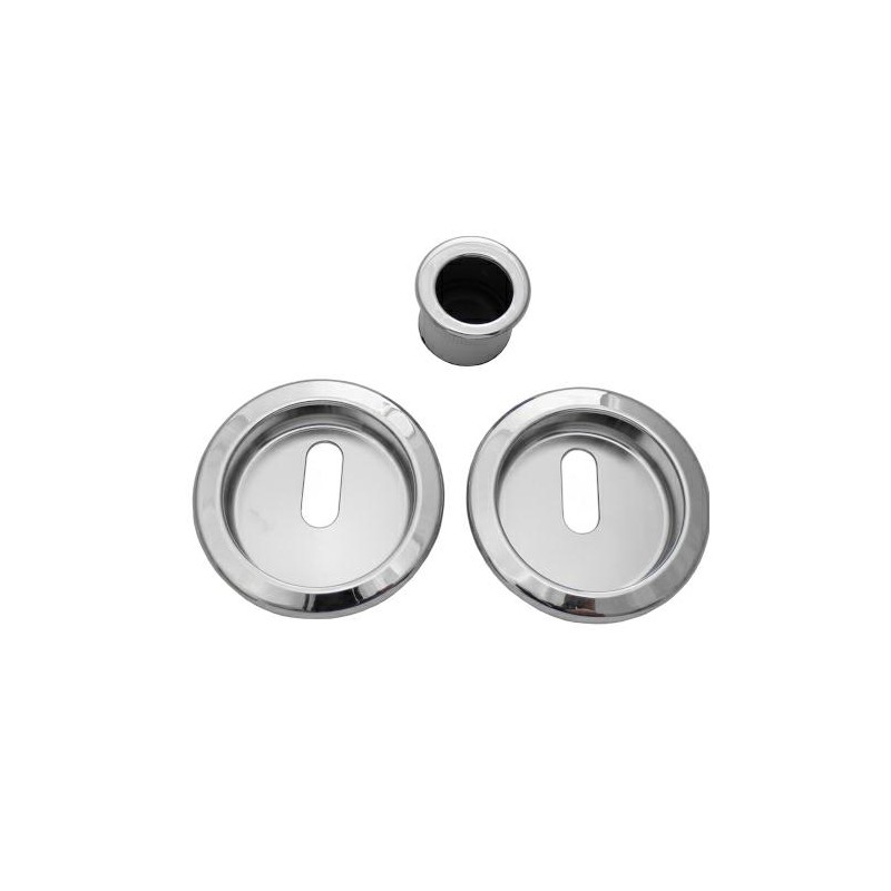 Uchwyty wpuszczane na klucz okrągłe 60mm chrom SCIVOLA-G + uchwyt na palec