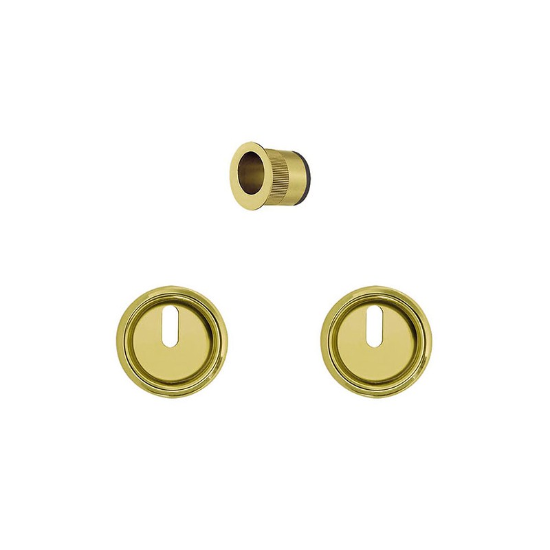 Uchwyt wpuszczany SCIVOLA-G na klucz u/p okrągłe mosiądz