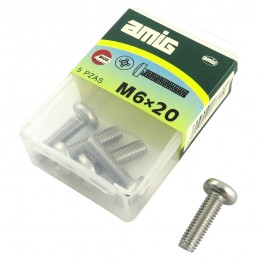 Śruba M6x20mm inox łeb walcowy PH DIN7985 5szt.