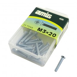 Śruba M3x20mm z łbem płaskim DIN965 cynkowana 23 szt.