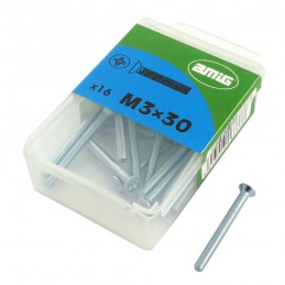 Śruba M3x30mm z łbem płaskim DIN965 cynkowana 16 szt.