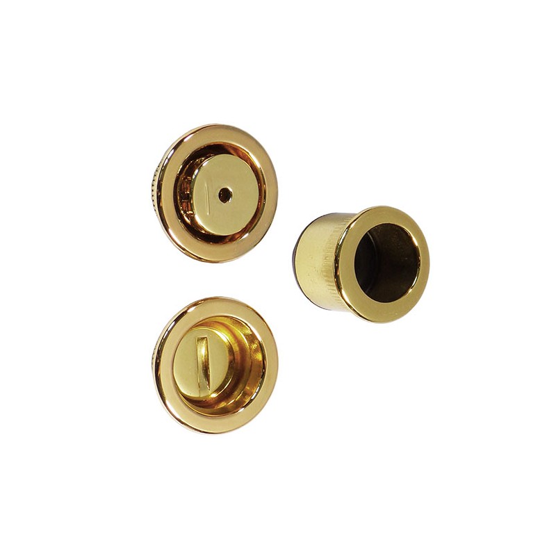 Uchwyt wpuszczany okrągły 32,5mm do WC + uchwyt na palec mosiądz mod. SCIVOLA-Q Venti5