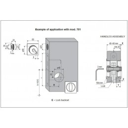 Uchwyty wpuszczane do WC kwadrat 60x60mm chrom połysk mod. SCIVOLA-Q + uchwyt na palec