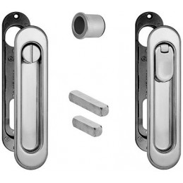 Uchwyty wpuszczane do WC owalne 152x36 chrom połysk SCIVOLA-R + uchwyt na palec