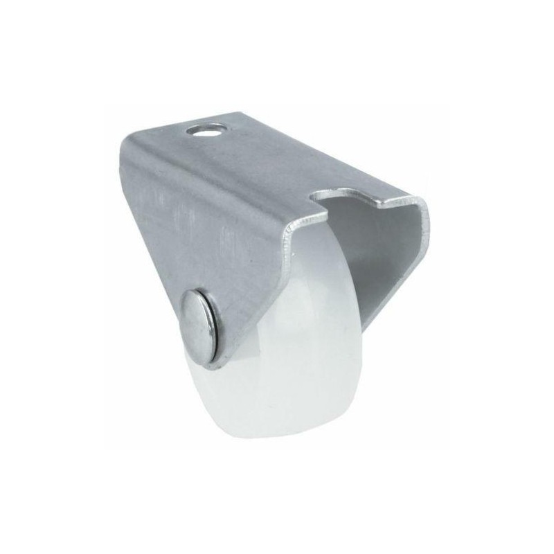Kółko meblowe 30mm stała płytka biały nylon mod. 1302
