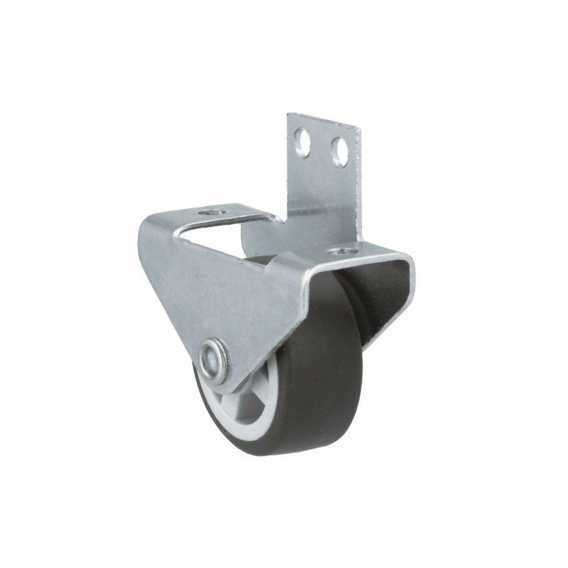 Kółko gumowe 30mm stała płytka boczne mocowanie 45kg mod.1306