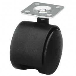 Kółko nylonowe 45mm skrętne na płytce czarne mod.1500