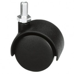 Kółko nylonowe skrętne 35mm wkręcane gwint M6 czarne mod. 1501