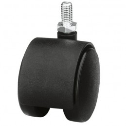 Kółko nylonowe skrętne 35mm wkręcane gwint M6 czarne mod. 1501