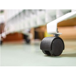 Kółko nylonowe skrętne 35mm wkręcane gwint M6 czarne mod. 1501