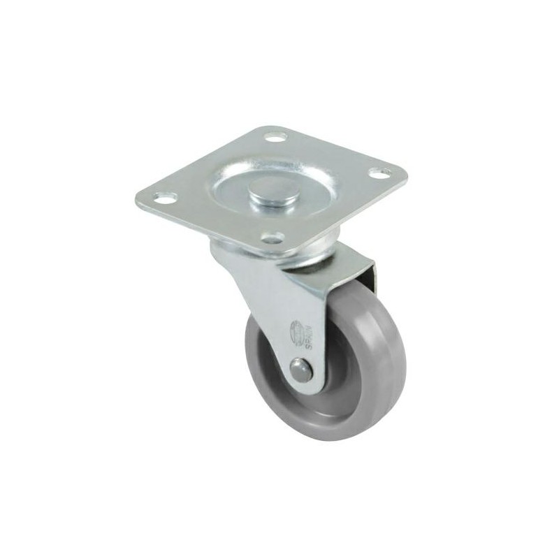 Kółko nylonowe 40mm skrętne na płytce szare mod. 2500