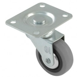 Kółko gumowe 30mm skrętne na płytce szare 15kg mod. 2502