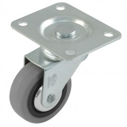 Kółko gumowe 30mm obrotowa płytka szare 15kg mod. 2502