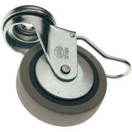 Kółko gumowe 60mm otwór 10,4mm z hamulcem szare mod. 2505