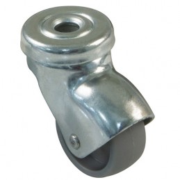 Kółko nylonowe 30mm skrętne otwór 8,2mm szare 10kg mod.2507