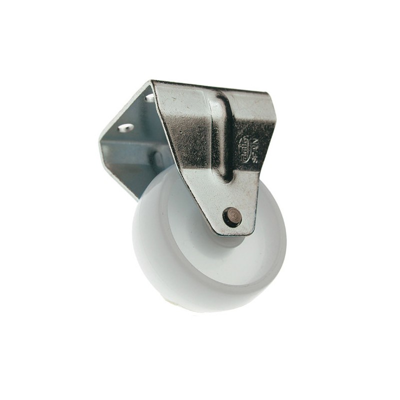 Kółko z poliamidu 40mm stała płytka białe mod. 2513