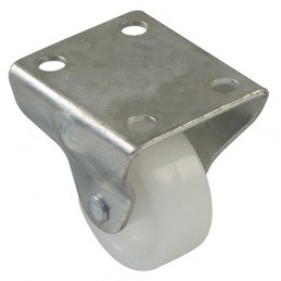 Kółko z poliamidu 60mm stała płytka białe mod. 2513