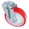 Kółko poliuretanowe 125mm otwór 12,5mm czerwone 170kg mod.2541