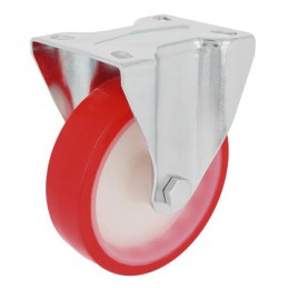 Kółko poliuretanowe 125mm stała płytka czerwone 170kg mod.2542