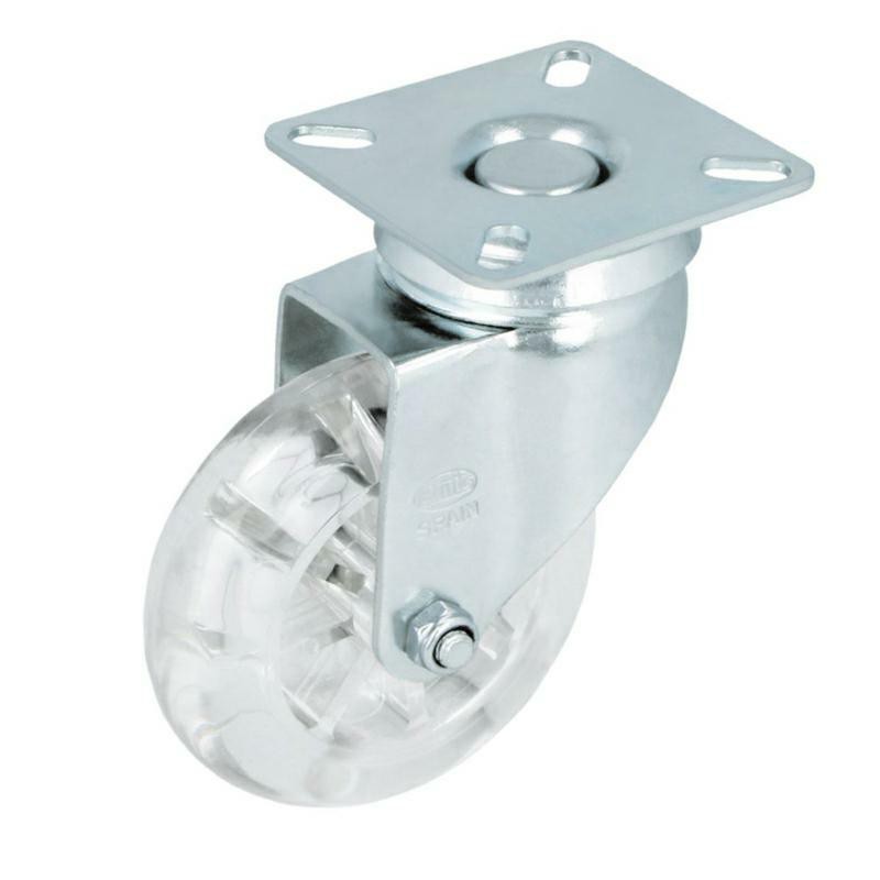 Kółko poliwęglanowe 50mm obrotowa płytka transparentne 50kg mod.2570