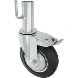 Kółko do rusztowań gumowe 200mm pusty trzpień 200kg mod.2576