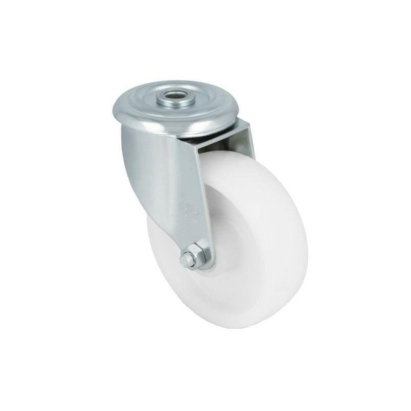 Kółko nylonowe 100mm otwór 12,5mm białe 200kg mod.2551