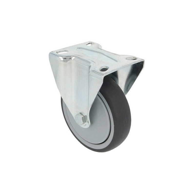 Kółko gumowe 100mm stała płytka szare 110kg mod.2532