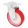 Kółko poliuretanowe 125mm obrotowa płytka czerwone 170kg mod.2540
