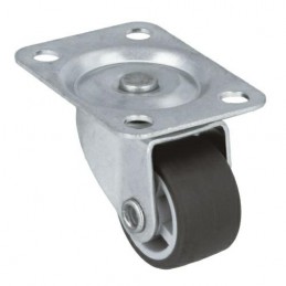 Kółko gumowe 30mm obrotowa płytka szare 45kg mod.1309