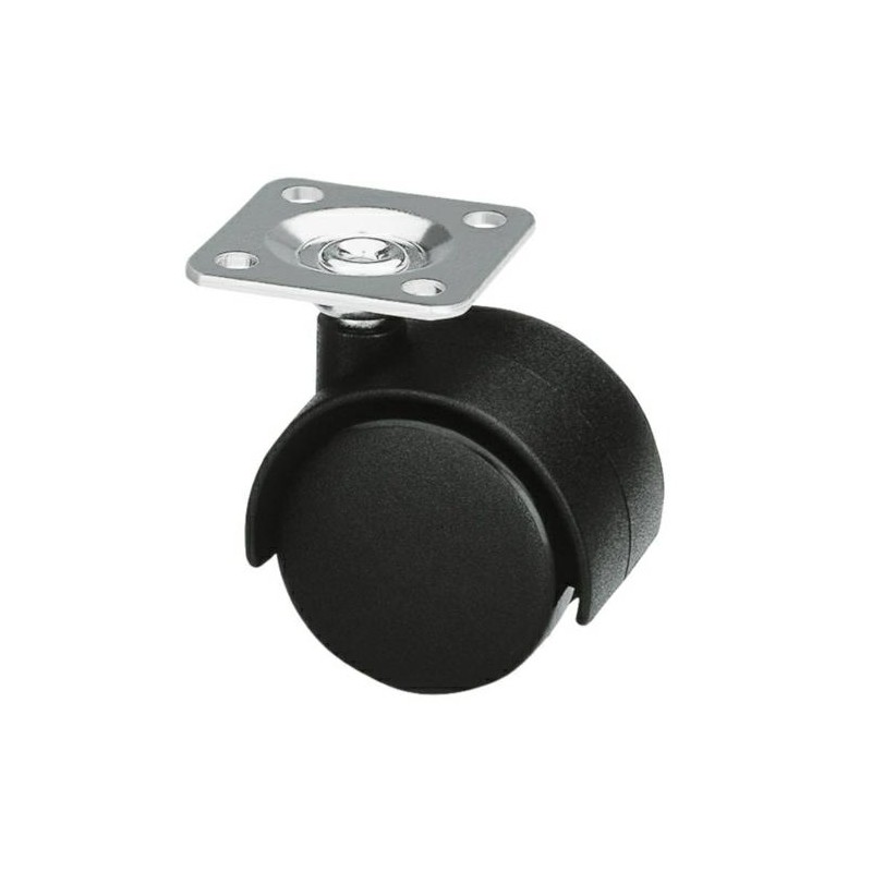 Kółko nylonowe 50mm skrętne na płytce czarne mod.1500