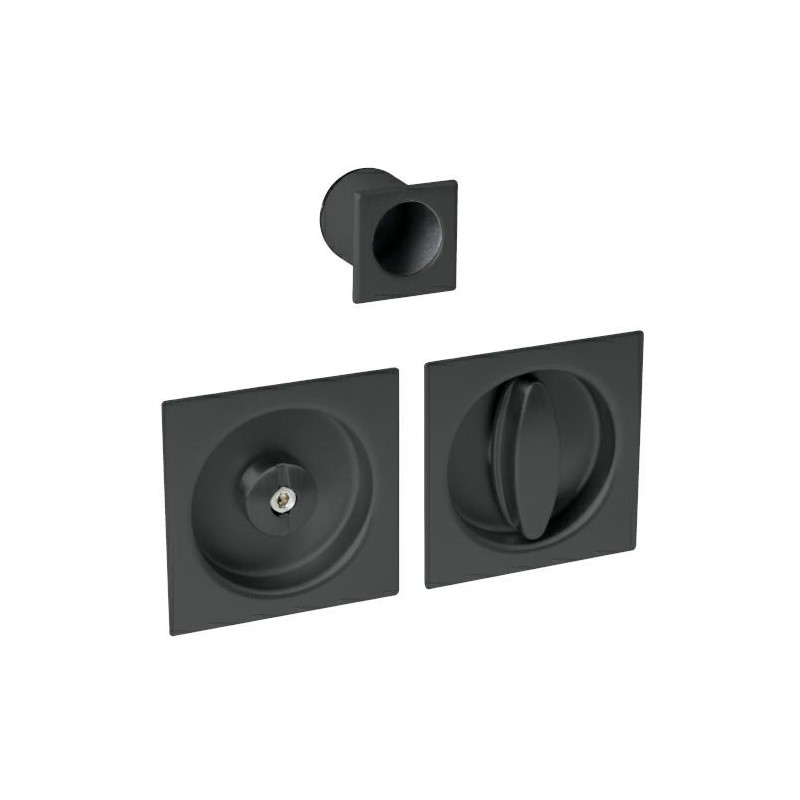 Uchwyt wpuszczany do WC kwadrat 60x60mm czarny mod. SCIVOLA-Q