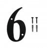Cyfra 6 czarna 10cm - blister