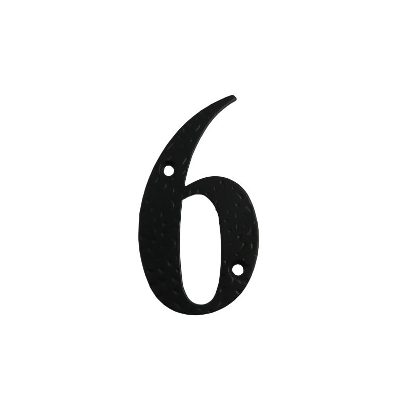 Cyfra 6 czarna 10cm - blister