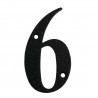 Cyfra 6 czarna 10cm - blister