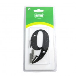 Cyfra 9 czarna 10cm - blister