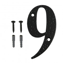 Cyfra 9 czarna 10cm - blister