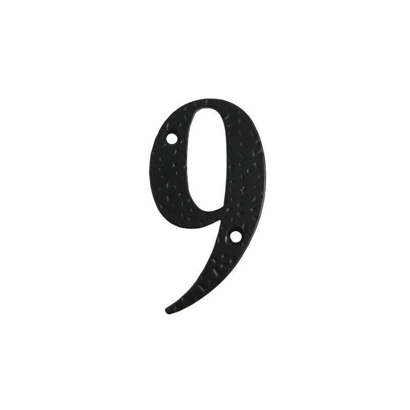 Cyfra 9 czarna 10cm - blister