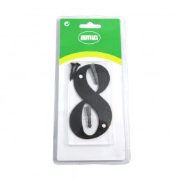 Cyfra 8 czarna 10cm - blister