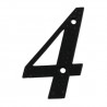 Cyfra 4 czarna 10cm przykręcana