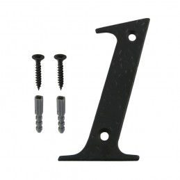 Cyfra 1 czarna 10cm przykręcana - blister