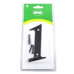 Cyfra 1 czarna 10cm przykręcana - blister