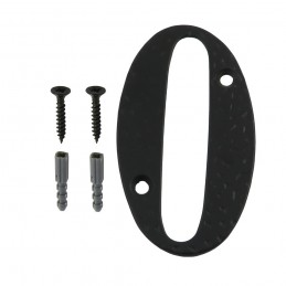 Cyfra 0 czarna 10cm - blister