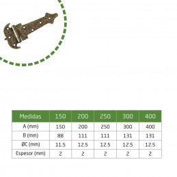 Zawias 554-250 złoto antyczne EAN