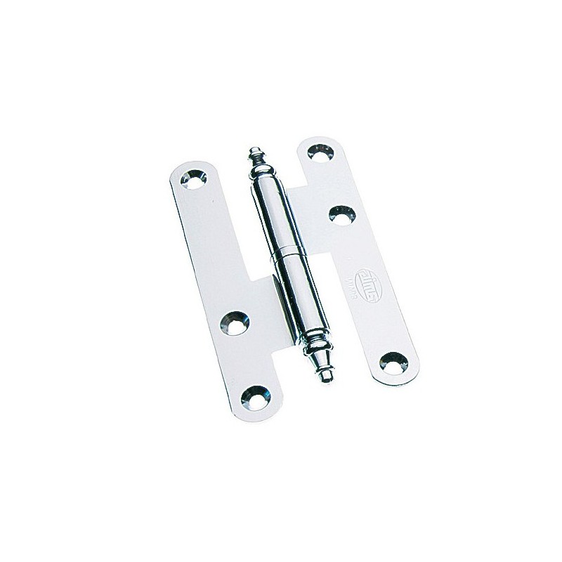 Zawias do drzwi 95x52mm mosiężny chrom połysk rozłączny PRAWY (pl) mod. 407