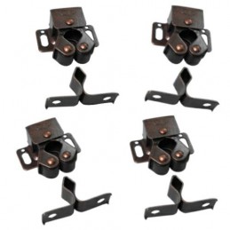 Zatrzask rolkowy brązowy gumowe rolki mod.12 4szt.