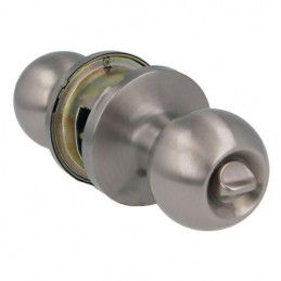 Gałka do łazienki podwójna obrotowa chrom mat pokrętło od wewnątrz mod. 612G