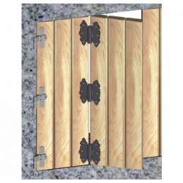 Zawias do okiennic łamanych 90x60mm czarny mod. 9010