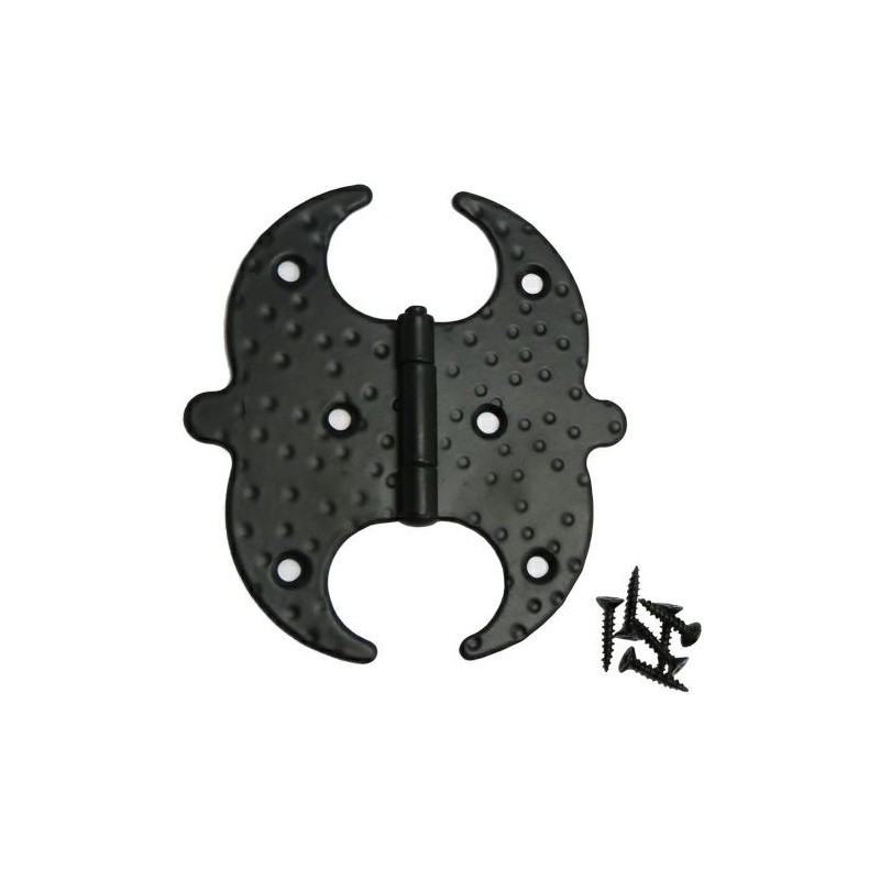Zawias czarny ozdobny rustykalny 100x91x1,5mm motylek mod.553