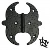 Zawias czarny ozdobny rustykalny 100x91x1,5mm motylek mod.553